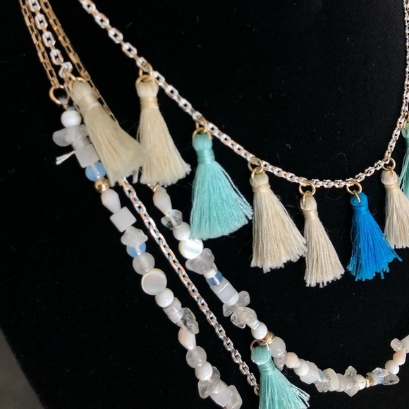 Rebecca Minkoff Layered Tassel Statement Necklace - Picture 3 of 4